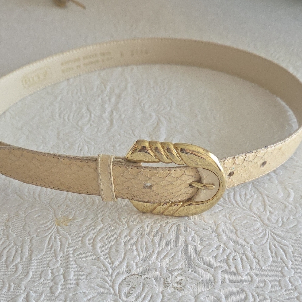 Ritz Genuine Snake Skin Tan Belt